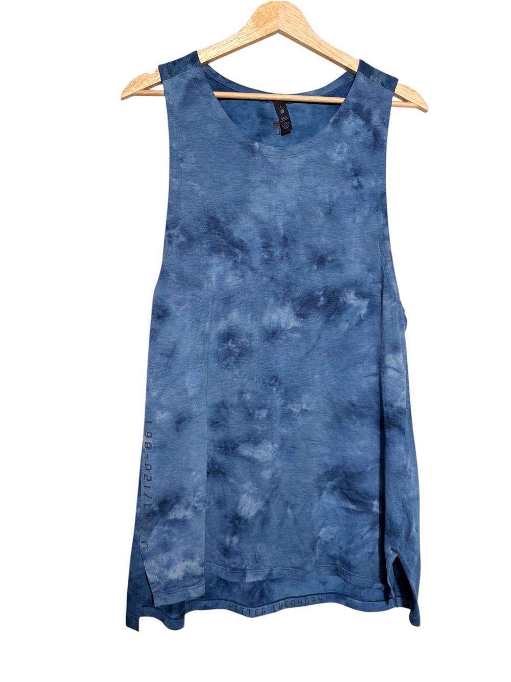 lululemon athletica Men's Blue Tie-Dye Muscle Tank